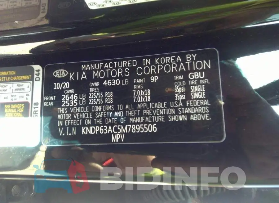 KNDP63AC5M7895506 Photo# 9