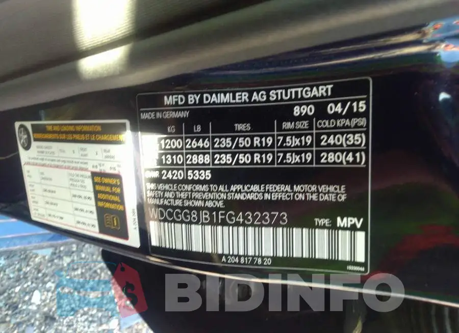 WDCGG8JB1FG432373 Photo# 9