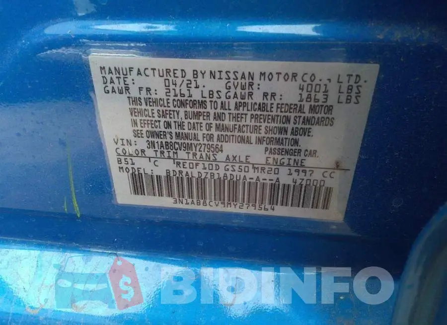 3N1AB8CV9MY279564 Photo# 9