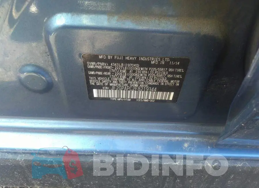 JF2GPAPC2F8219344 Photo# 9