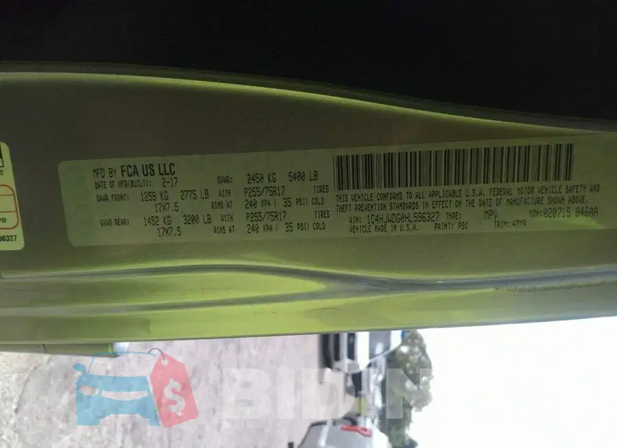 1C4HJWDG0HL596327 Photo# 9