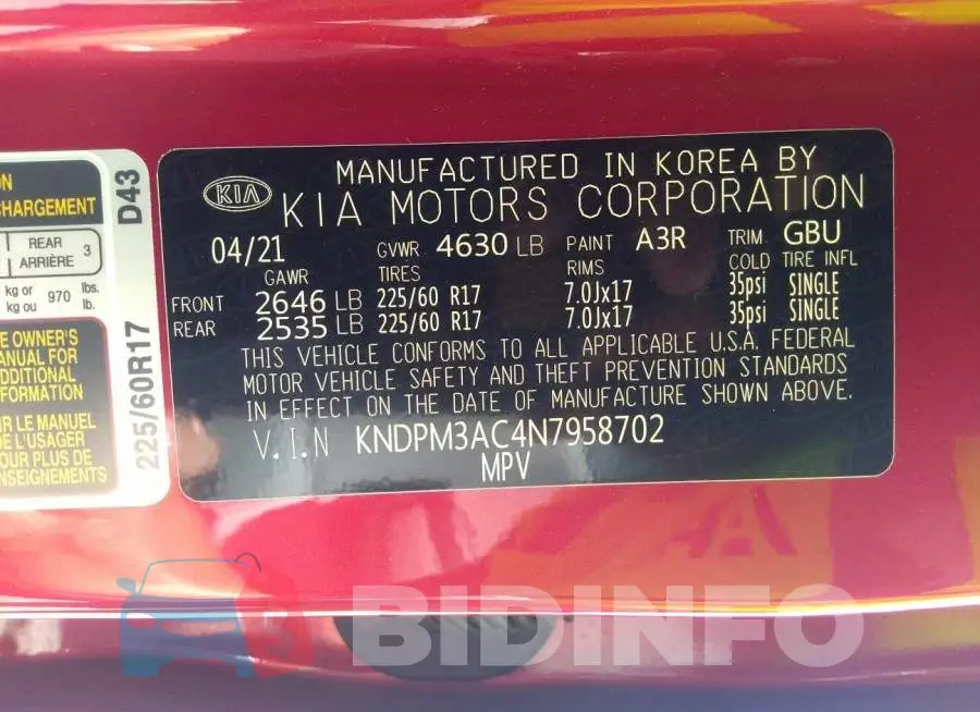 KNDPM3AC4N7958702 Photo# 9