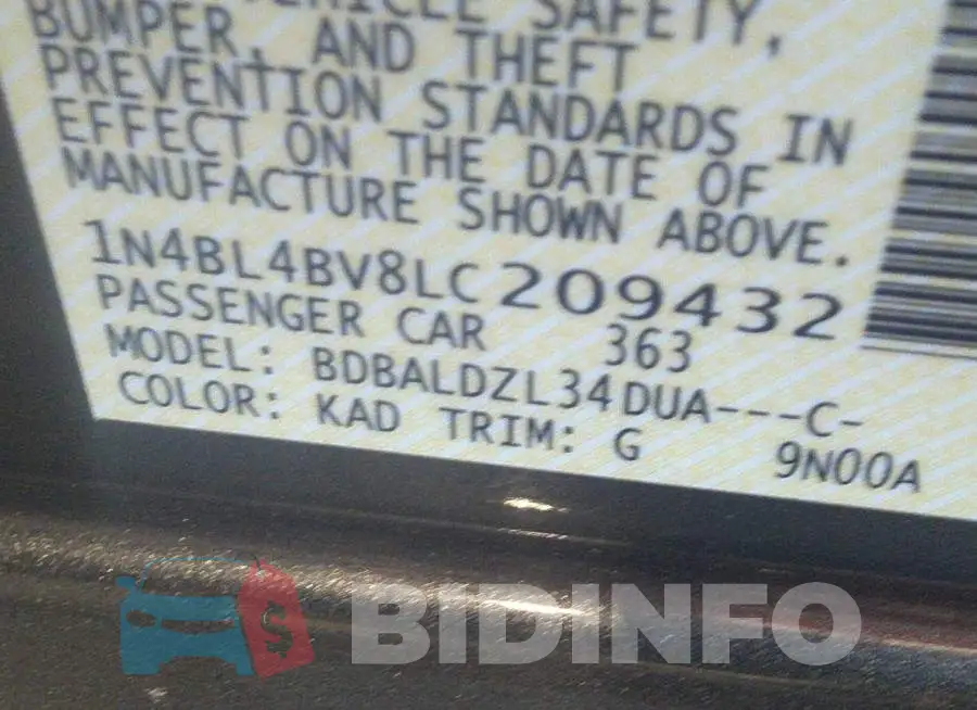 1N4BL4BV8LC209432 Photo# 9