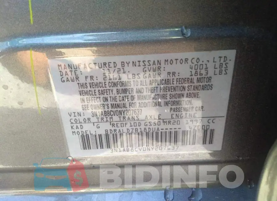 3N1AB8CV0NY207637 Photo# 9