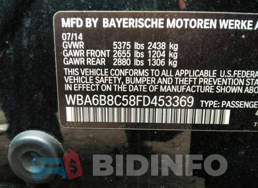 WBA6B8C58FD453369 Photo# 9
