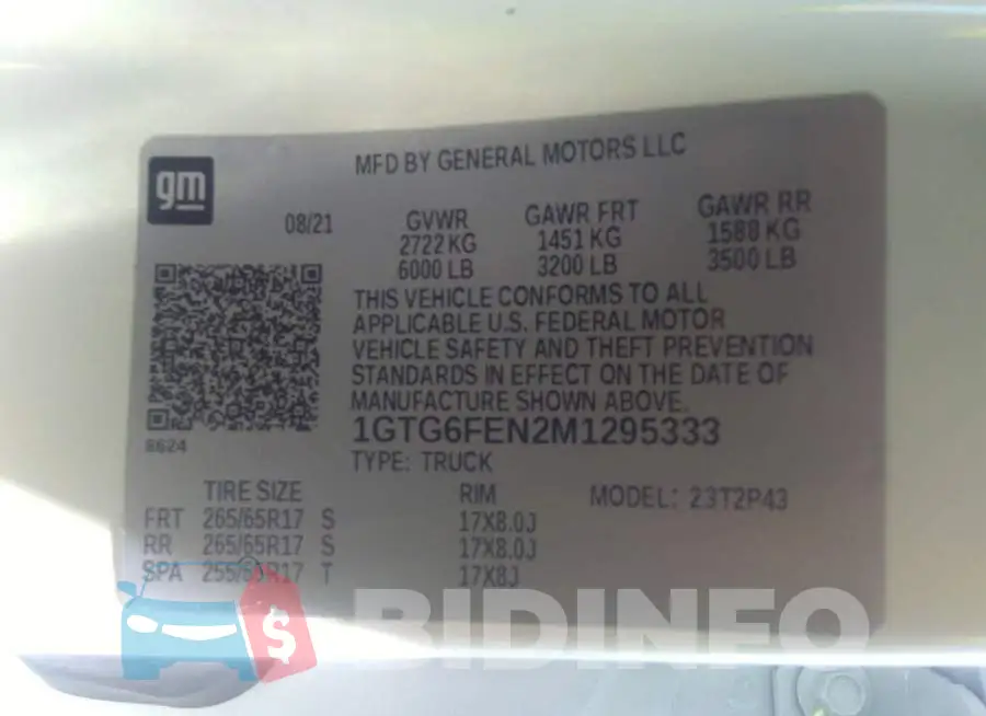 1GTG6FEN2M1295333 Photo# 9