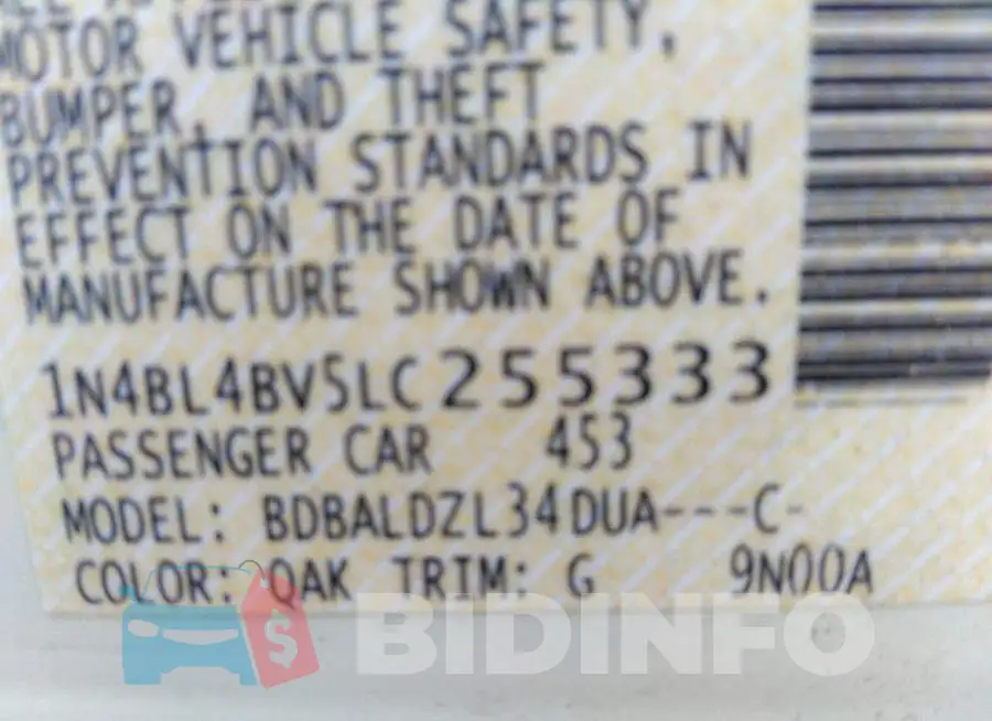 1N4BL4BV5LC255333 Photo# 9