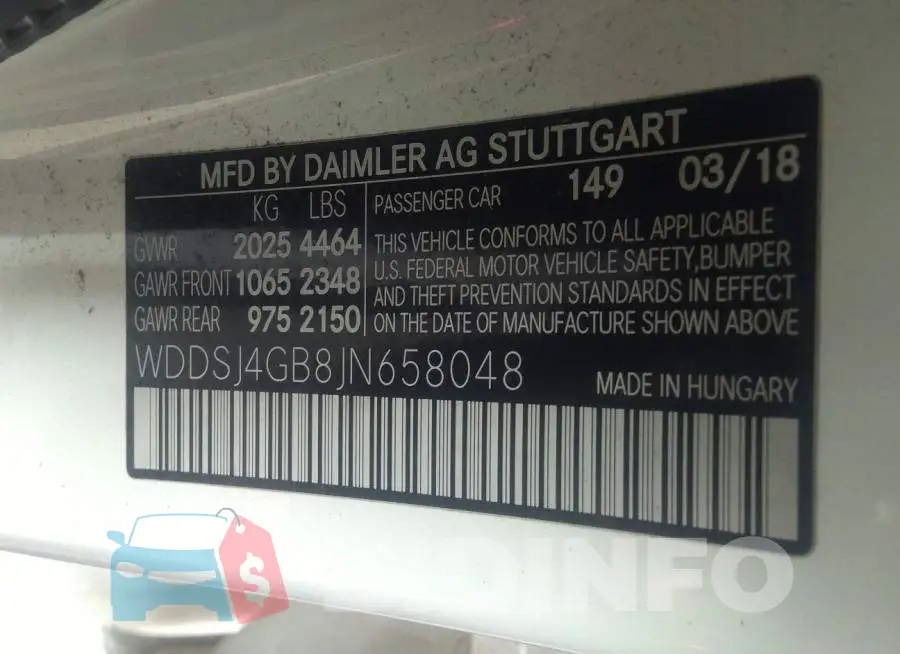 WDDSJ4GB8JN658048 Photo# 9