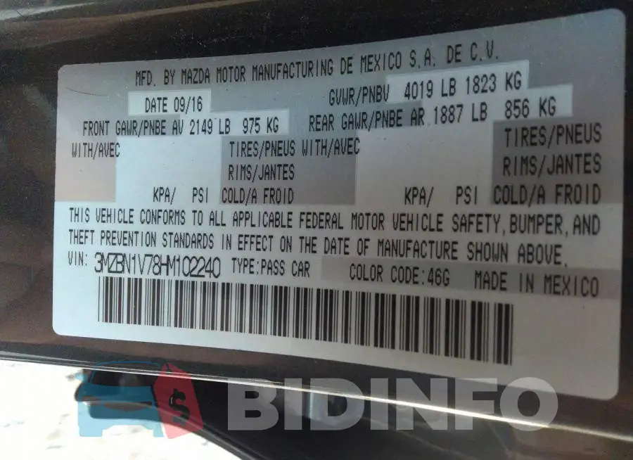 3MZBN1V78HM102240 Photo# 9