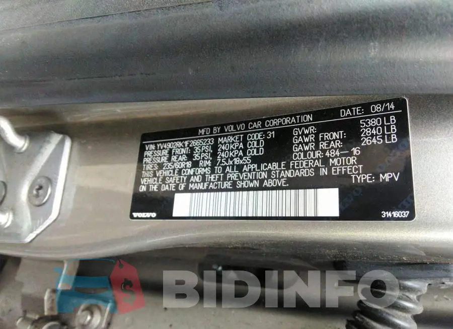 YV4902RK1F2665233 Photo# 9