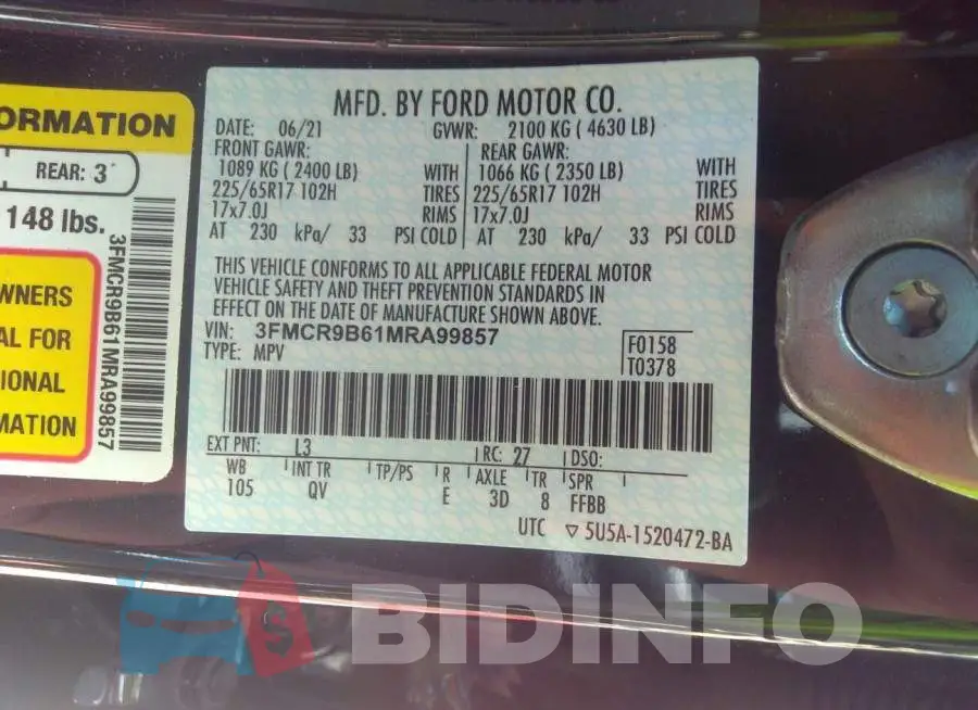 3FMCR9B61MRA99857 Photo# 9