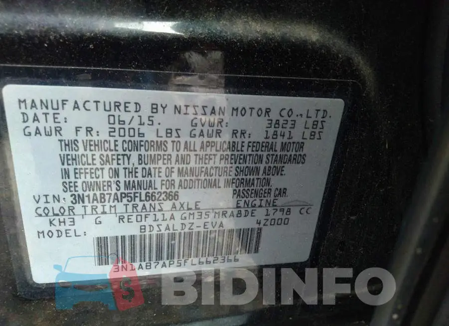 3N1AB7AP5FL662366 Photo# 9