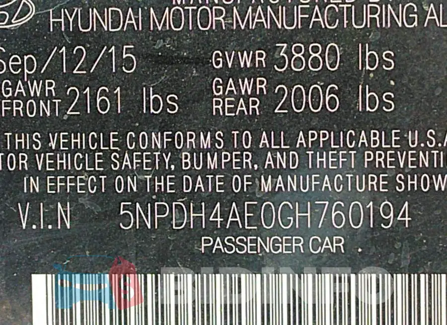 5NPDH4AE0GH760194 Photo# 9