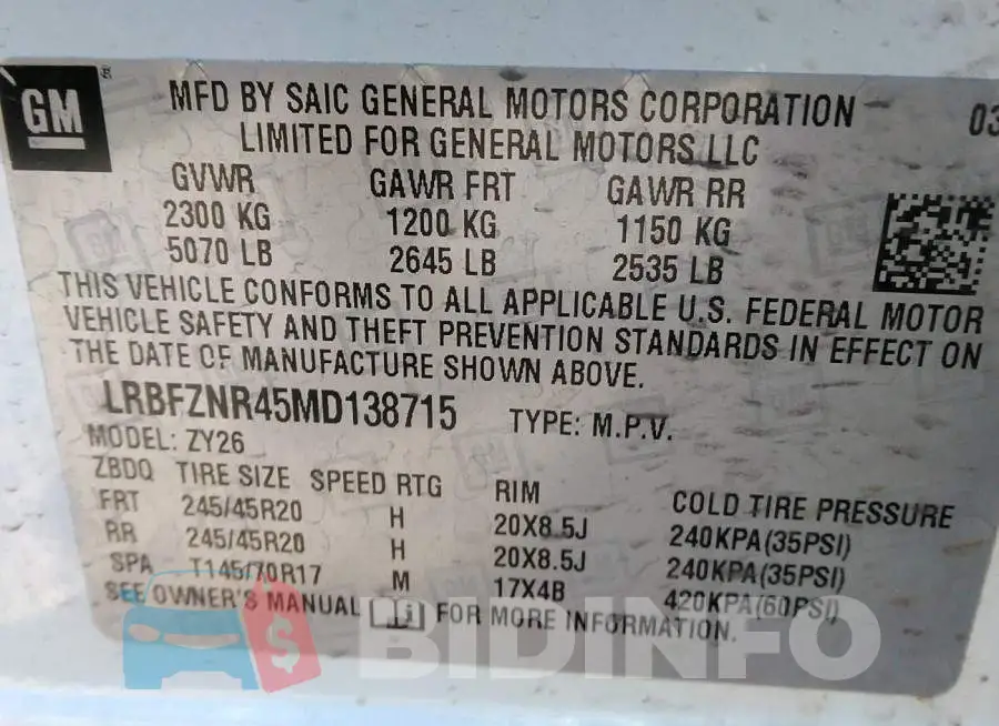 LRBFZNR45MD138715 Photo# 9