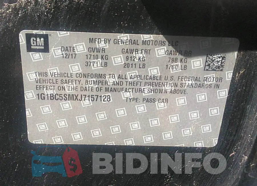 1G1BC5SMXJ7157128 Photo# 9