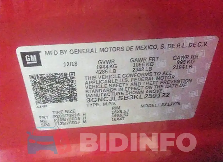 3GNCJLSB3KL259122 Photo# 9