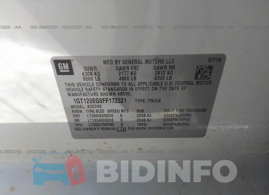 1GT120EG8FF172321 Photo# 9