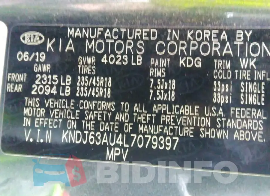 KNDJ63AU4L7079397 Photo# 9