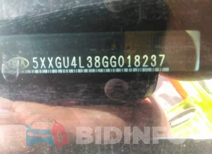 5XXGU4L38GG018237 Photo# 9