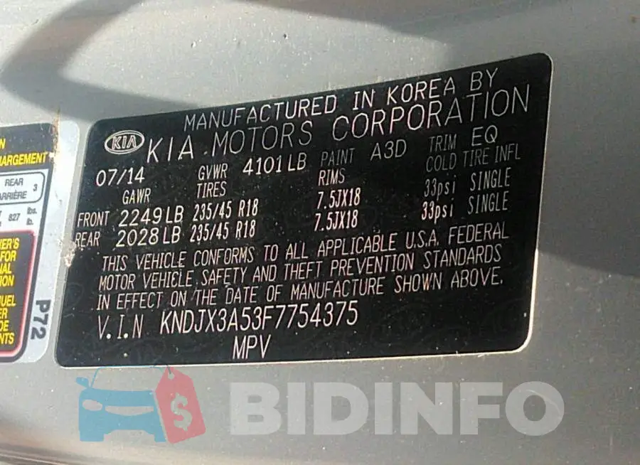 KNDJX3A53F7754375 Photo# 9