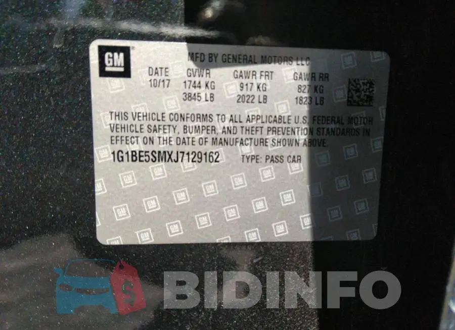 1G1BE5SMXJ7129162 Photo# 8