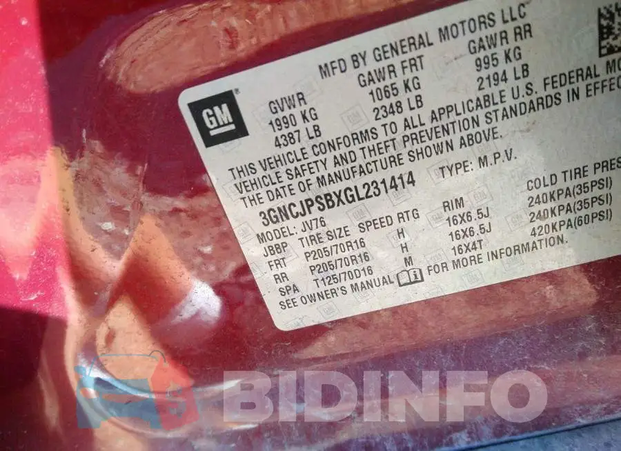 3GNCJPSBXGL231414 Photo# 9