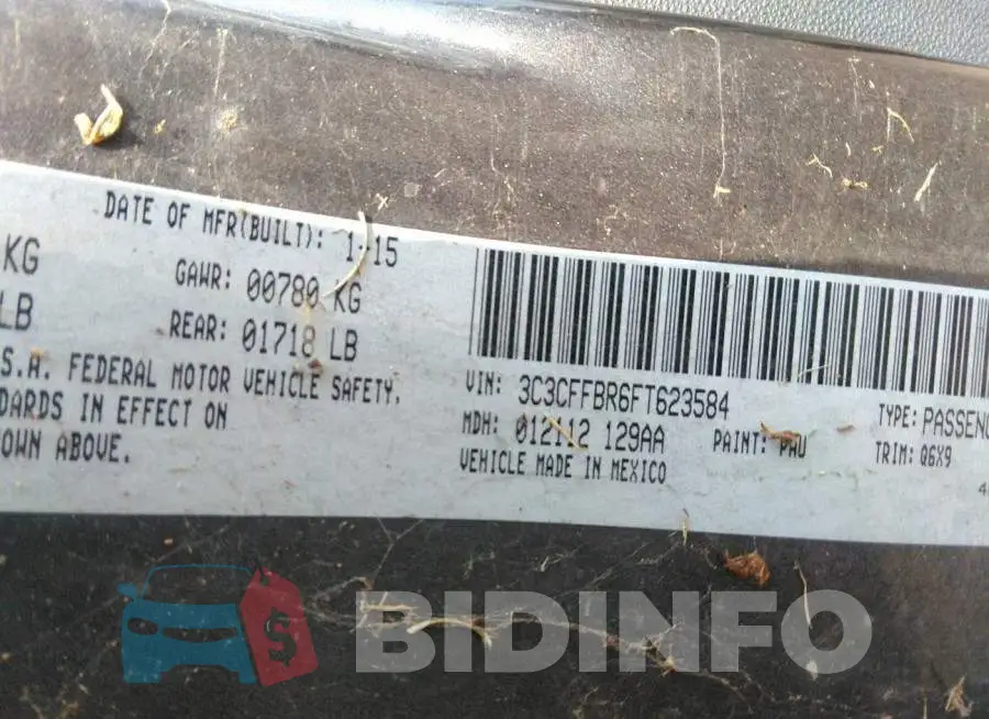 3C3CFFBR6FT623584 Photo# 9