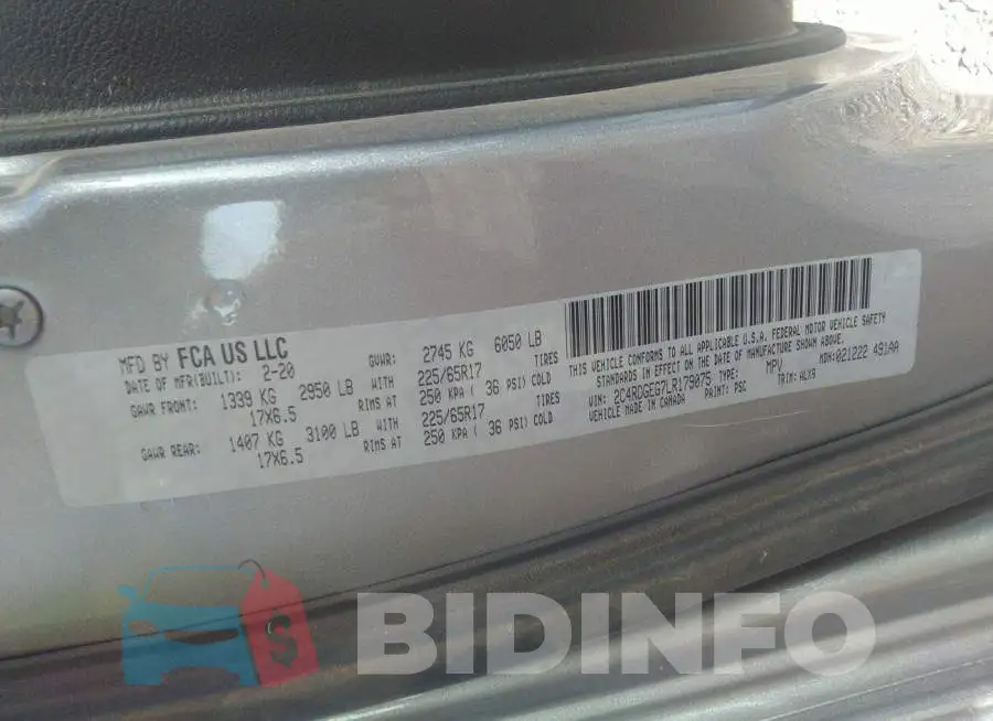 2C4RDGEG7LR179075 Photo# 9