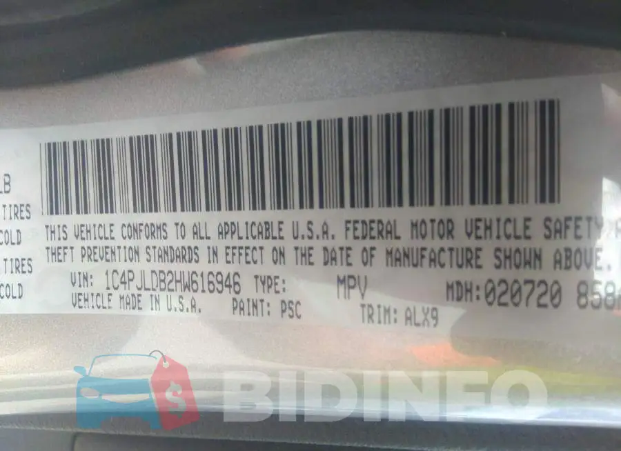 1C4PJLDB2HW616946 Photo# 9