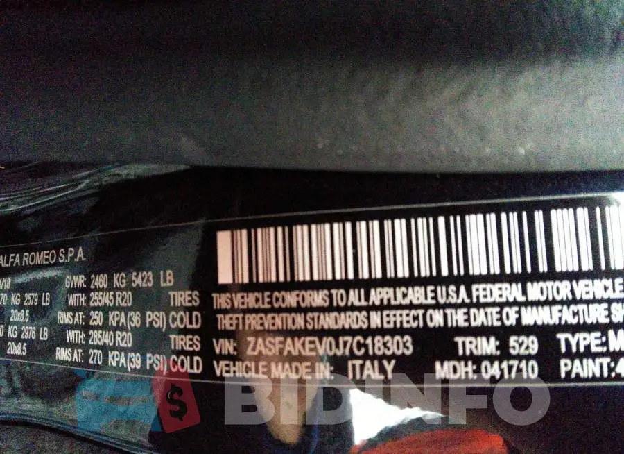 ZASFAKEV0J7C18303 Photo# 9