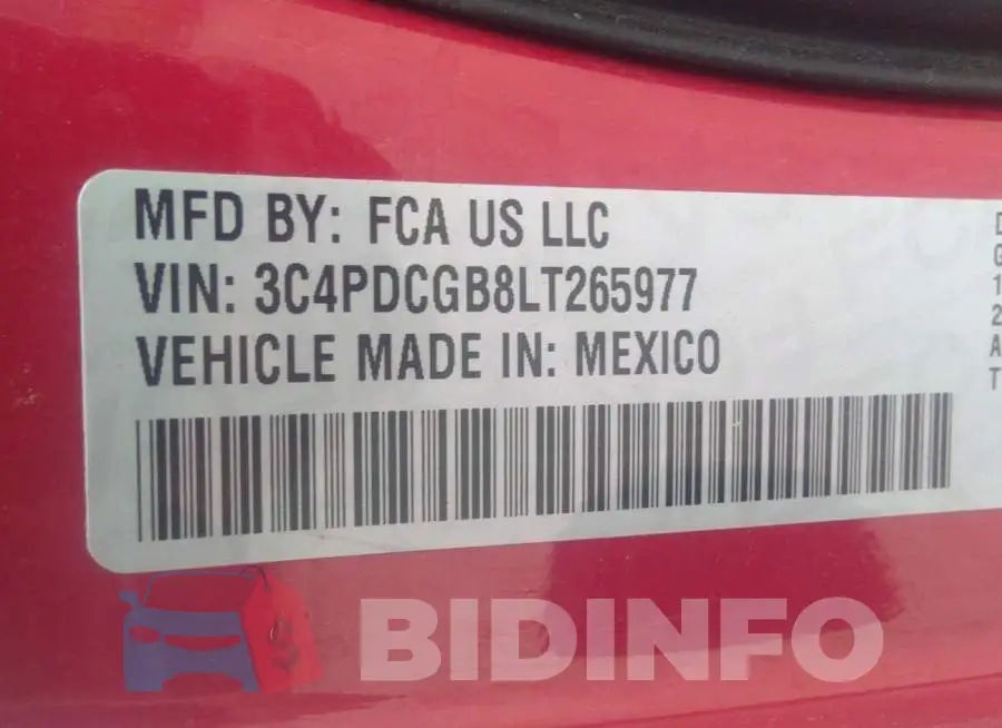 3C4PDCGB8LT265977 Photo# 9