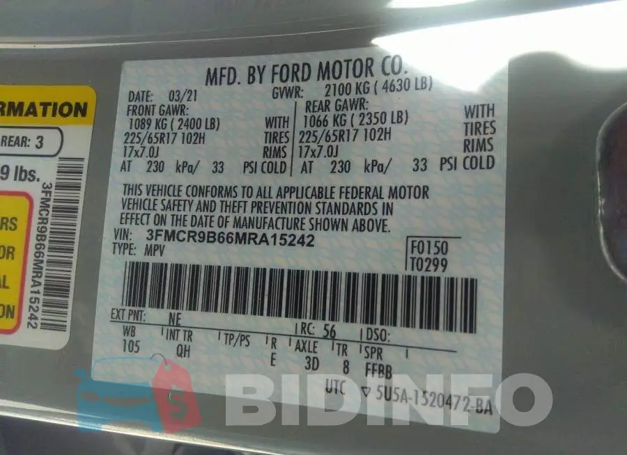 3FMCR9B66MRA15242 Photo# 9