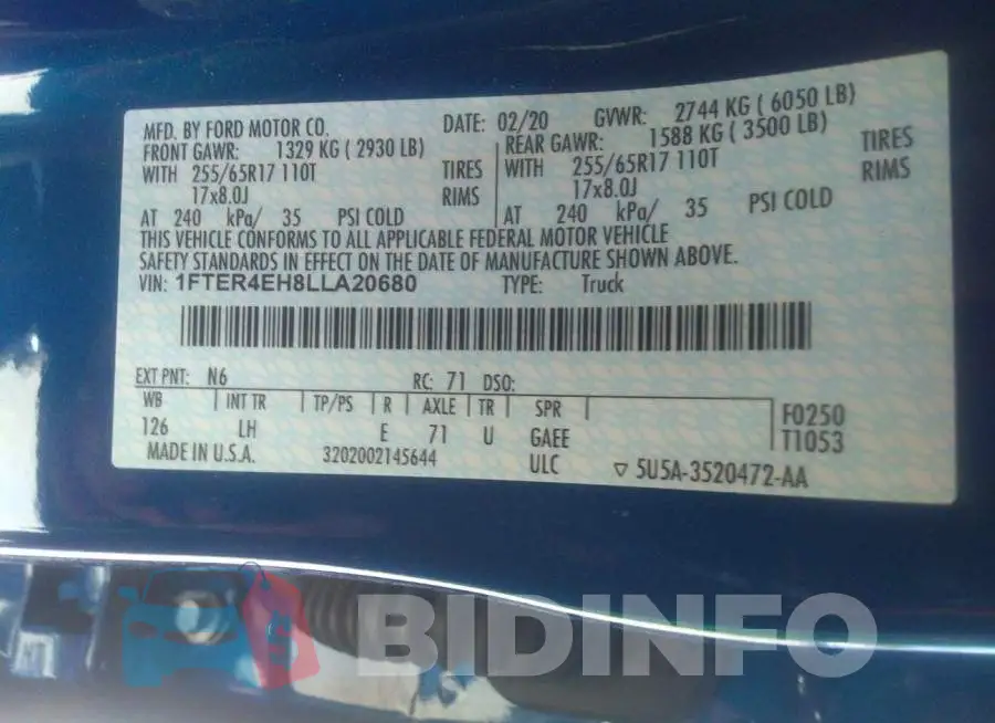 1FTER4EH8LLA20680 Photo# 9