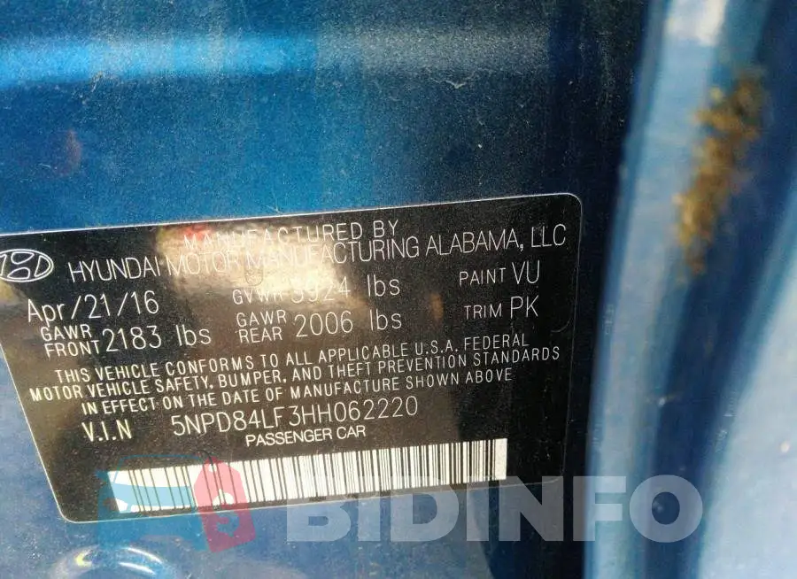 5NPD84LF3HH062220 Photo# 9