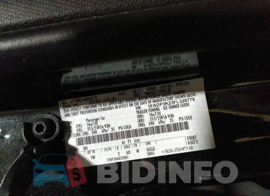 1FADP3K23FL328779 Photo# 9