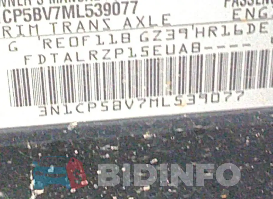 3N1CP5BV7ML539077 Photo# 9