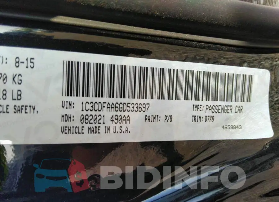 1C3CDFAA6GD533697 Photo# 9