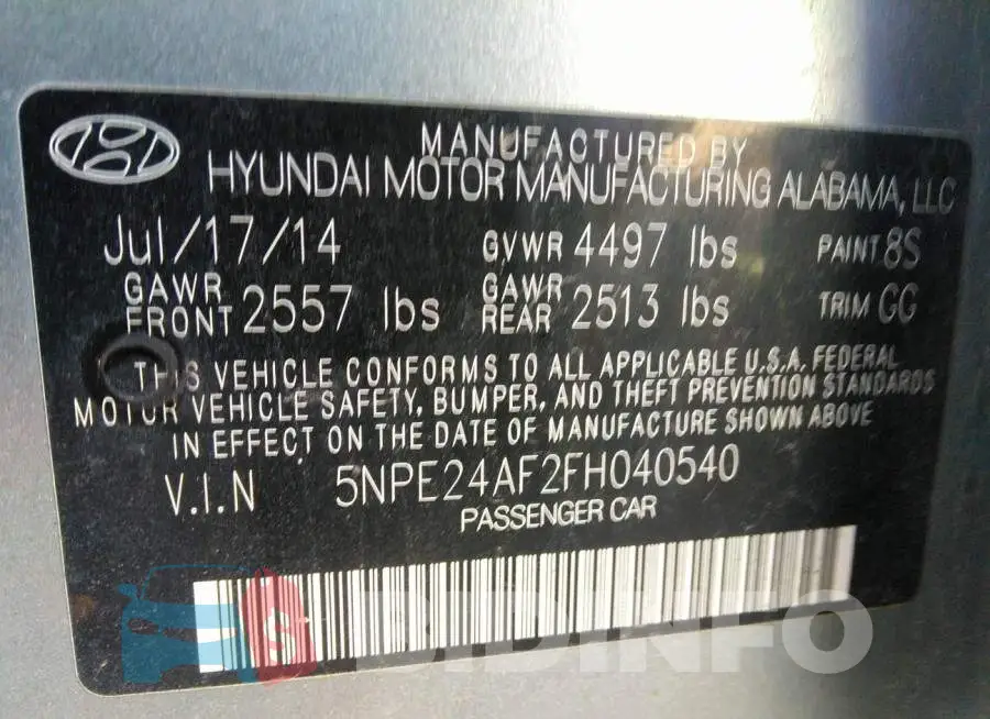5NPE24AF2FH040540 Photo# 9