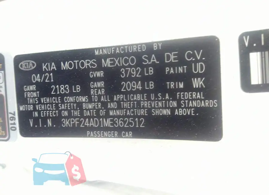 3KPF24AD1ME362512 Photo# 9