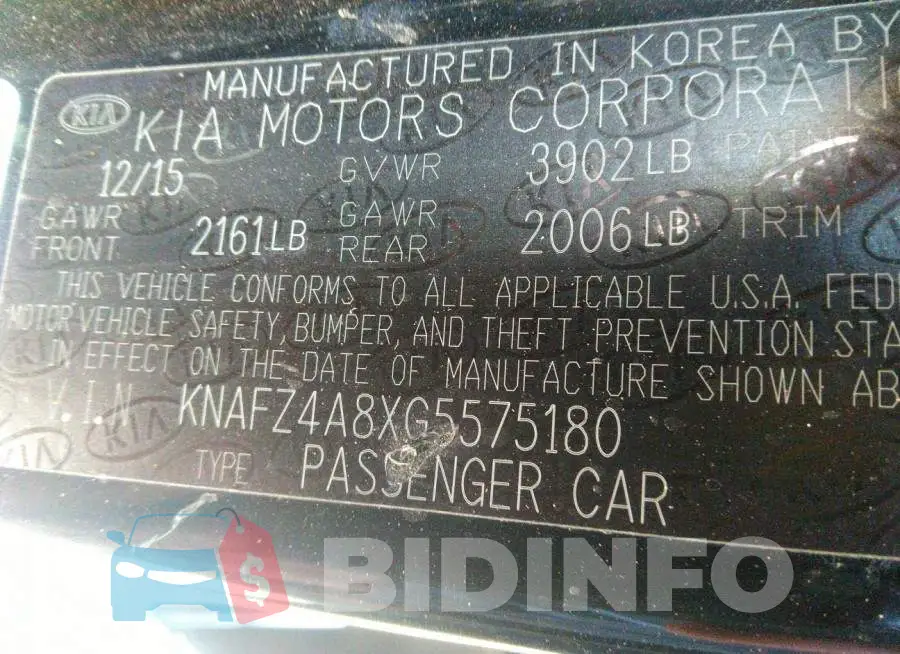 KNAFZ4A8XG5575180 Photo# 9