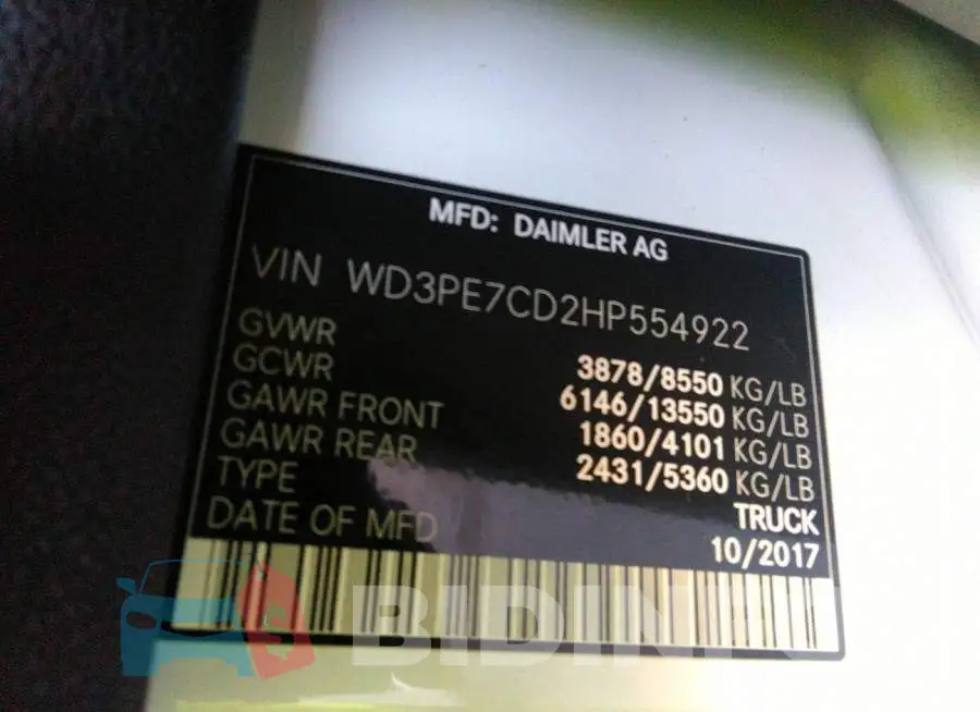 WD3PE7CD2HP554922 Photo# 9