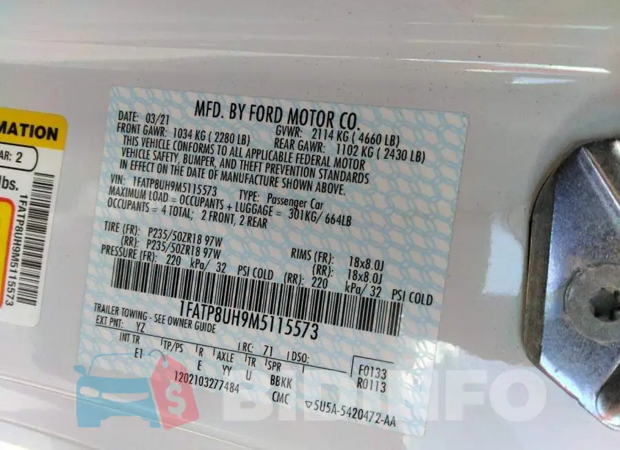 1FATP8UH9M5115573 Photo# 9