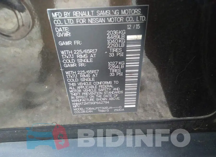 KNMAT2MT9GP642794 Photo# 9