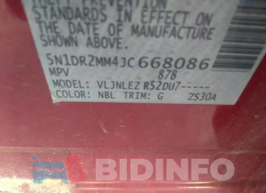 5N1DR2MM4JC668086 Photo# 9