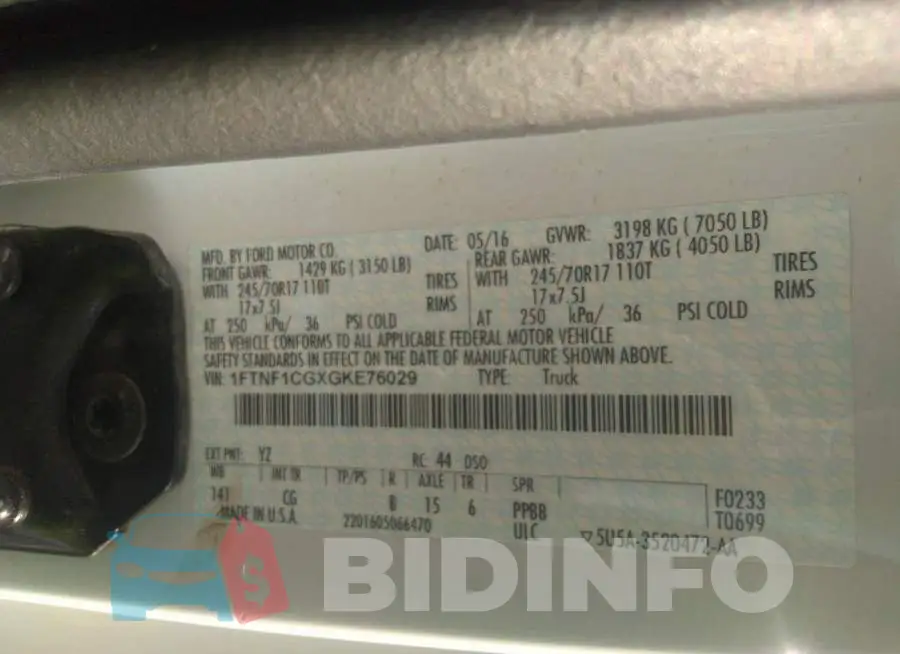 1FTNF1CGXGKE76029 Photo# 9
