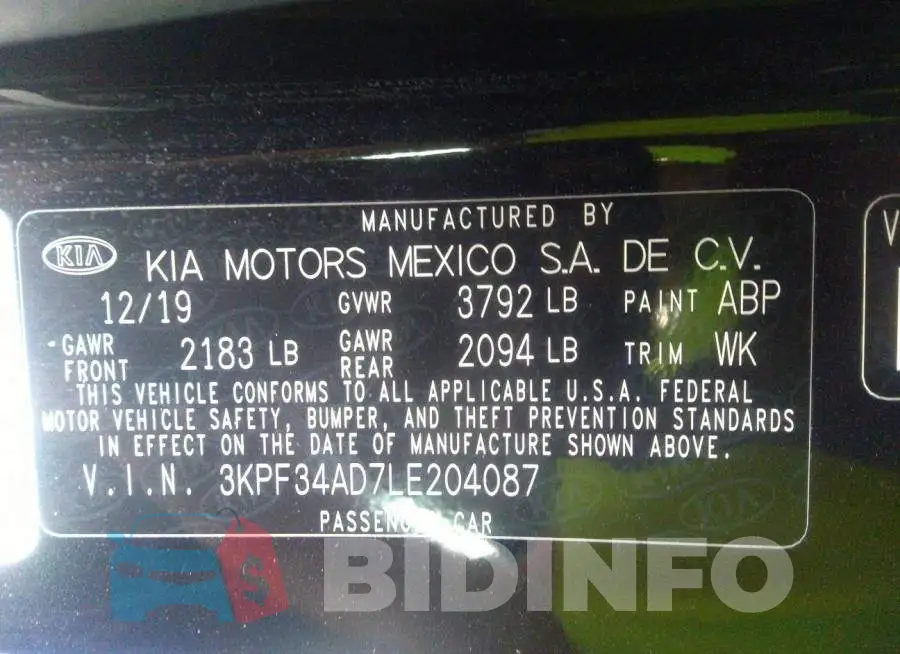 3KPF34AD7LE204087 Photo# 9