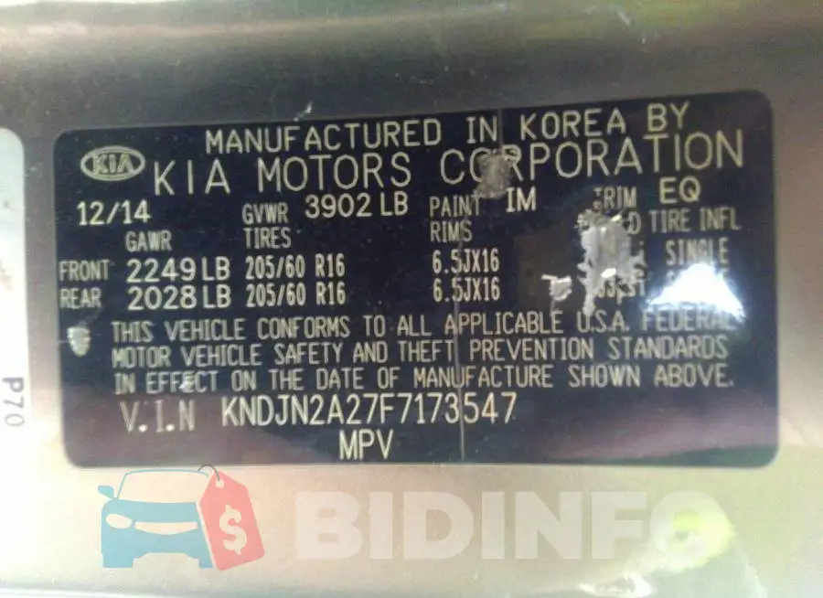 KNDJN2A27F7173547 Photo# 9
