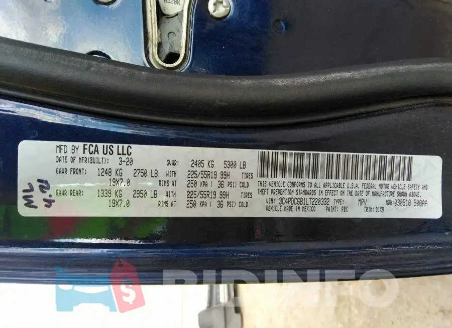 3C4PDCGB1LT220332 Photo# 9