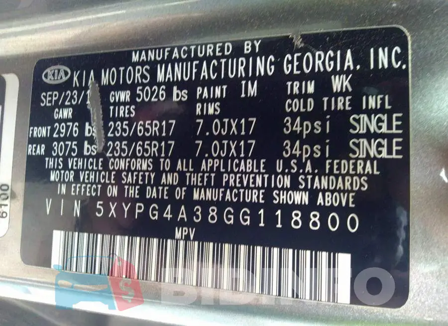 5XYPG4A38GG118800 Photo# 9