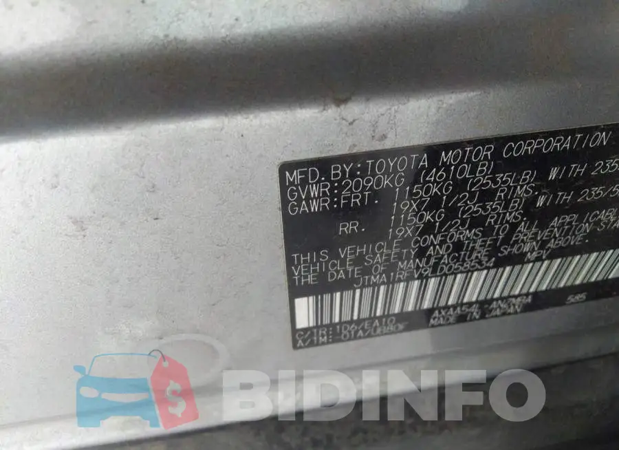 JTMA1RFV9LD058534 Photo# 9